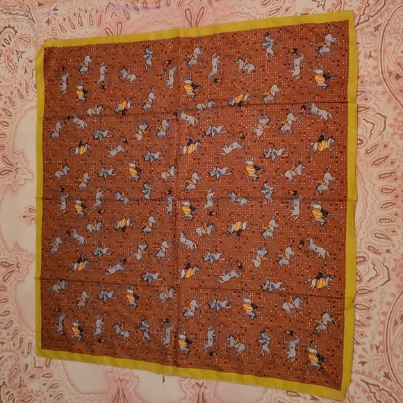 Equestrian Bandana Cowgirl Scarf Cowgirl Bandana Cowboy Elegant English Saddle - Picture 10 of 13